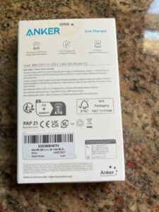 سلك شاحن انكر ابيض Anker Cable USB C to USB C photo review